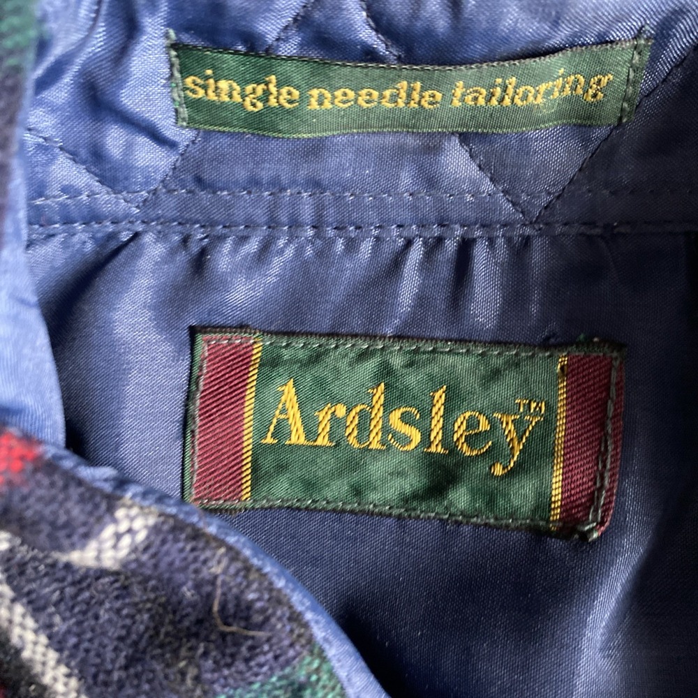 Vintage Tartan Plaid  Ardsley Men's Wool Flanel‎ Button Up Shirt Small - Picture 6 of 9